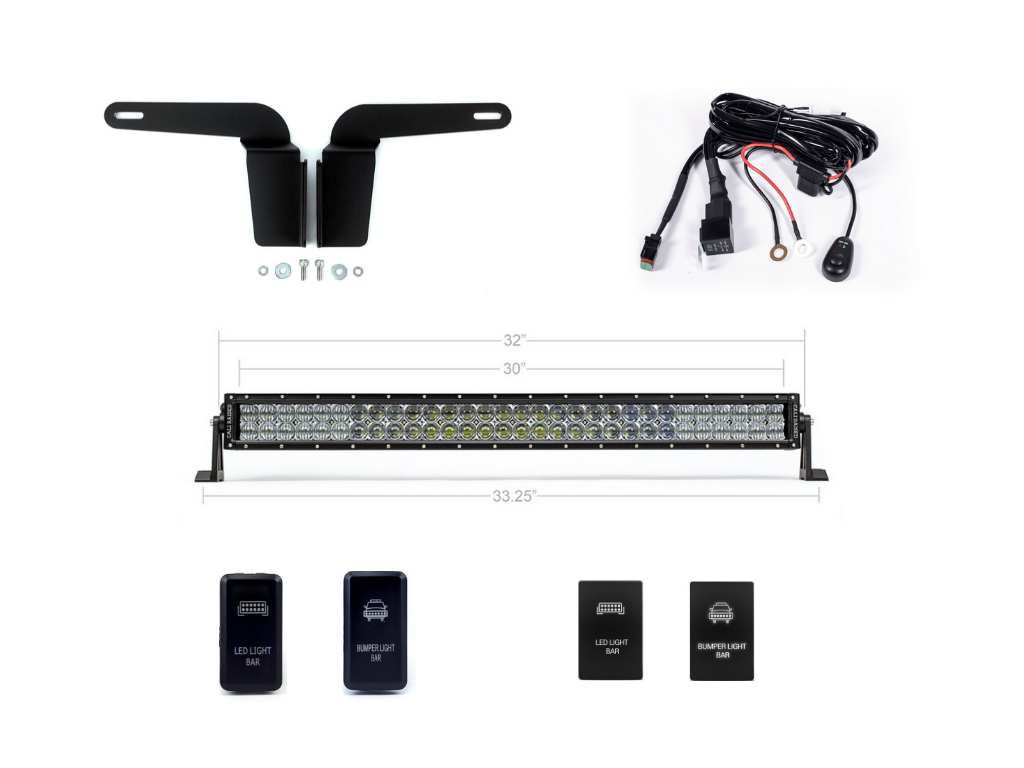 2003-2009 TOYOTA 4RUNNER 32" LOWER BUMPER FLUSH LED LIGHT BAR KIT-Offroad Scout