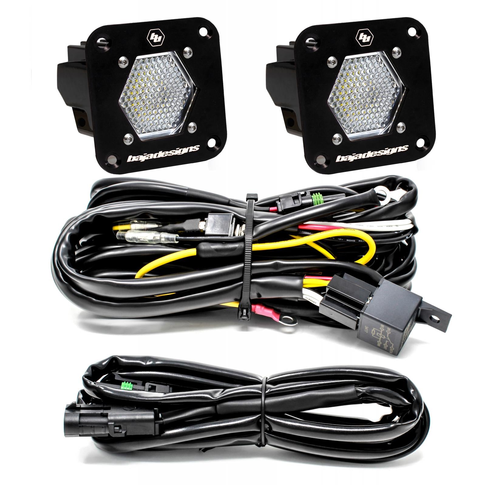 LED Light Pods S1 Pair Work/Scene LED Flush Mount Backup Kit Baja Designs-Offroad Scout