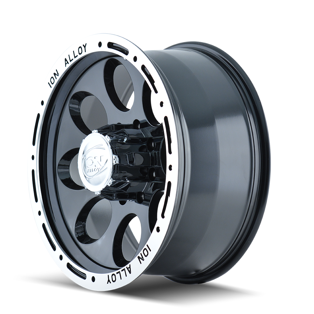 ION TYPE 174 BLACK/MACHINED LIP 15X8 6-139.7 -27MM 106MM-Offroad Scout