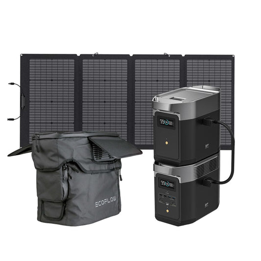 EcoFlow DELTA 2 + DELTA 2 Smart Extra Battery + 220w Portable Solar Panel + DELTA 2 Waterproof Bag (Prime day)-Offroad Scout