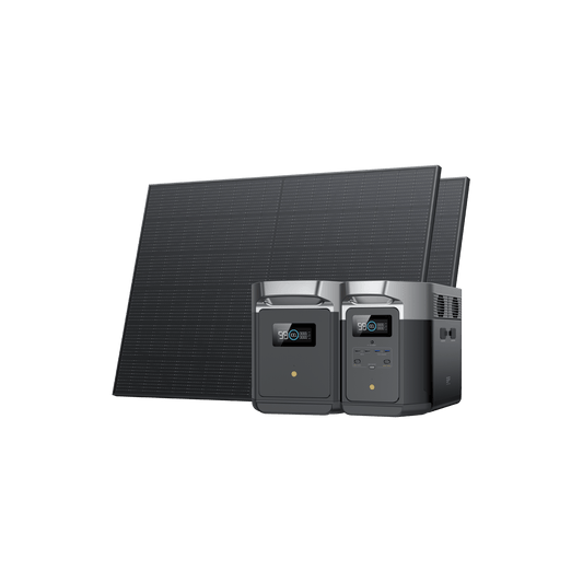 EcoFlow DELTA Max Portable Power Station + 2*400W Rigid Solar Panel + DELTA Max Smart Extra Battery-Offroad Scout