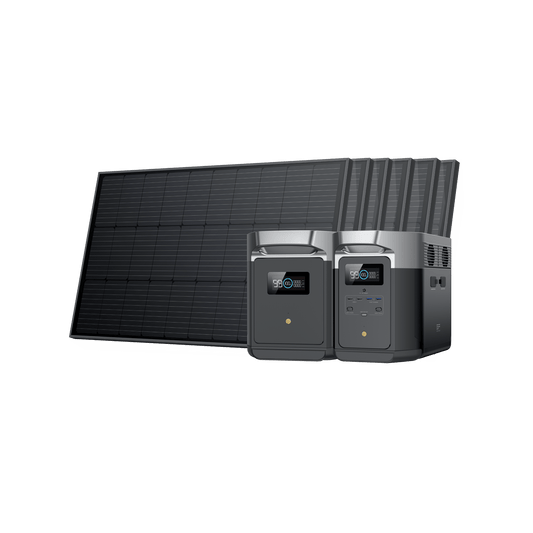 EcoFlow DELTA Max Portable Power Station + 6*100W Rigid Solar Panel + DELTA Max Smart Extra Battery-Offroad Scout