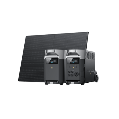 EcoFlow DELTA Pro Portable Power Station + 400W Rigid Solar Panel + DELTA Pro Smart Extra Battery-Offroad Scout