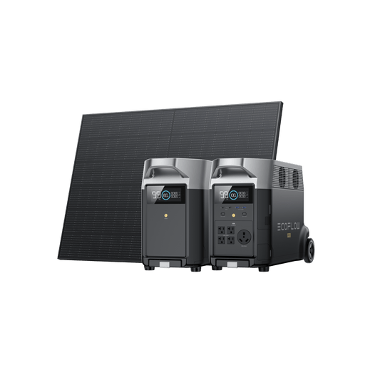 EcoFlow DELTA Pro Portable Power Station + 400W Rigid Solar Panel + DELTA Pro Smart Extra Battery-Offroad Scout